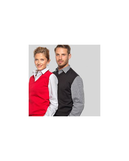Pullovers og cardigans i strik med V-hals og logo