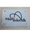 Metalskilte med logo tryk