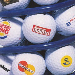 Golfbolde med logo tryk