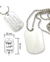 Dogtags med logopræg