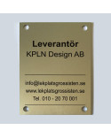 Metalskilte med logo tryk