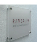 Glasskilte og plexiglas skilte med tryk